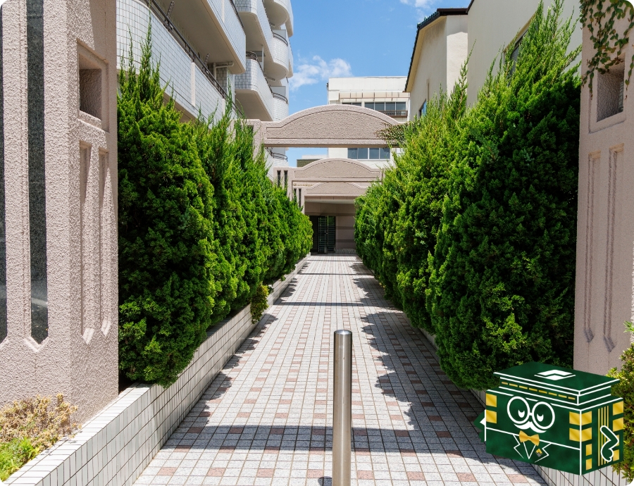 ラグジュアリーマンションの通路